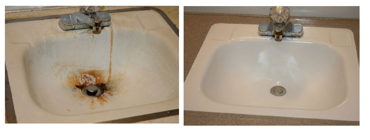 resurfacing stained kitchen sink