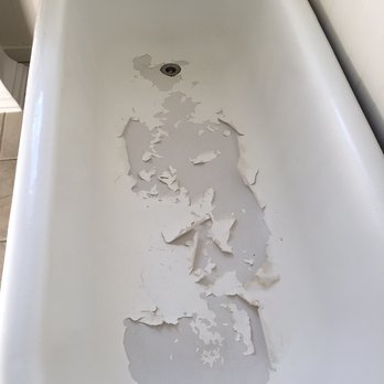 bathtub reglazing peeling tub tile resurfacing